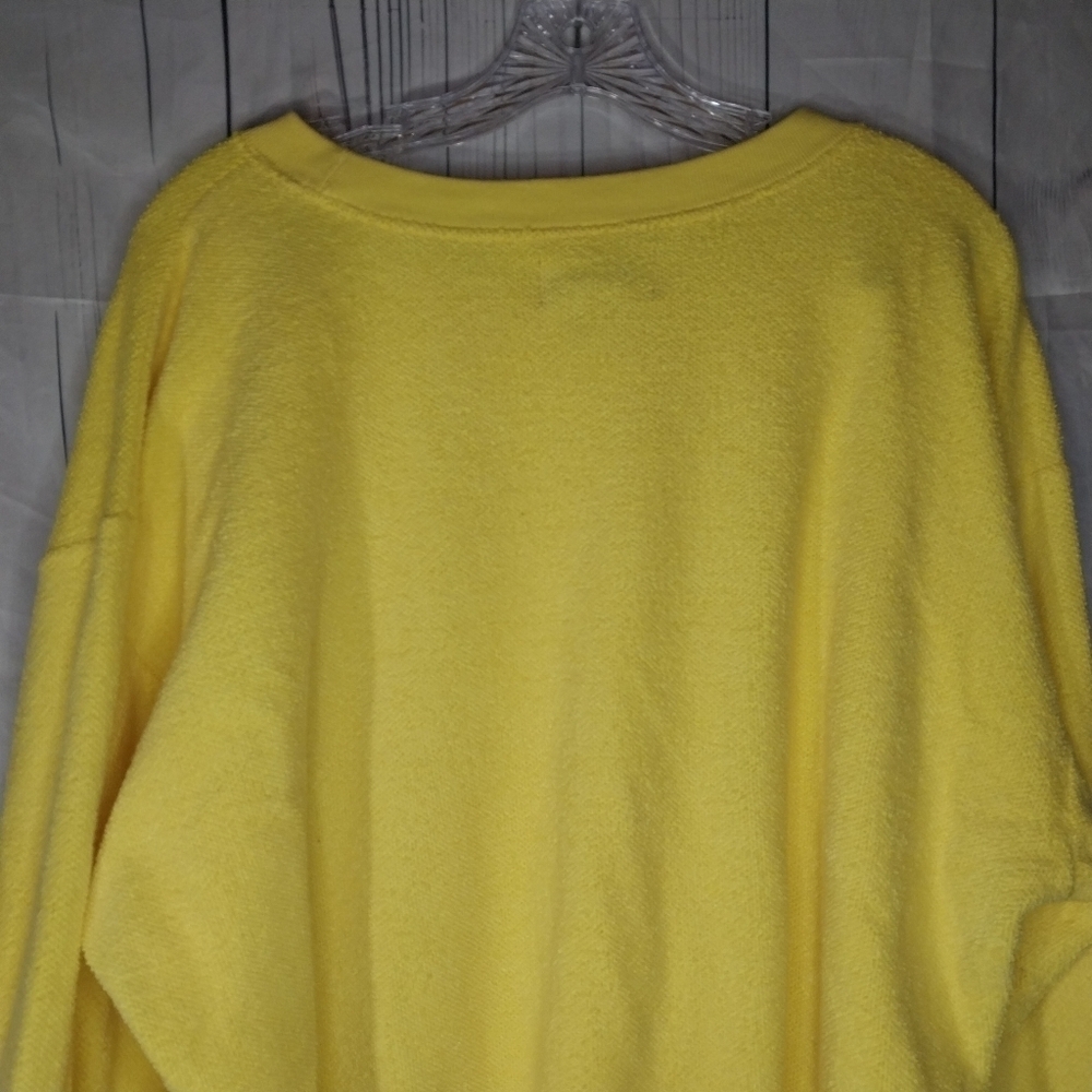 Express EXP Crewneck Vintage 90’s Yellow Retro Oversized Sweatshirt - Picture 9 of 14